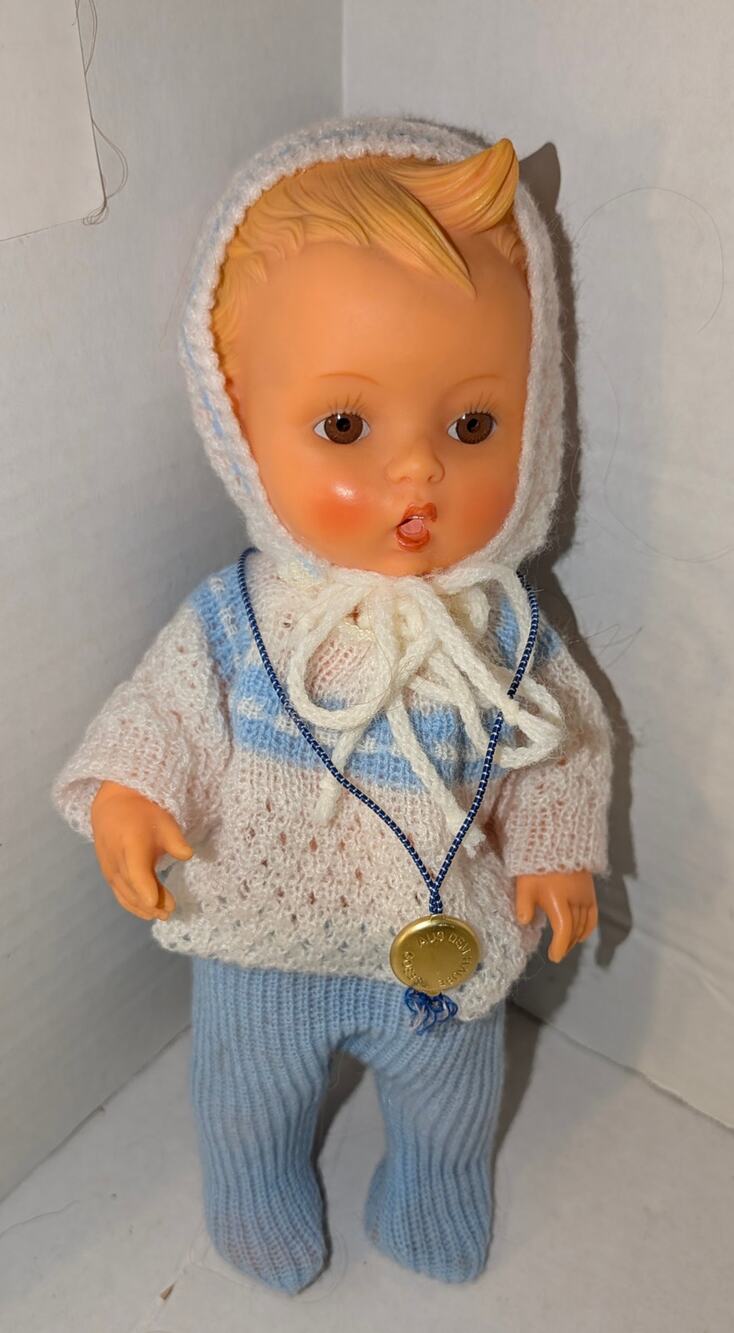 Vintage 11" Goebel Hummel Baby Boy Original Outfit Hang tag mint